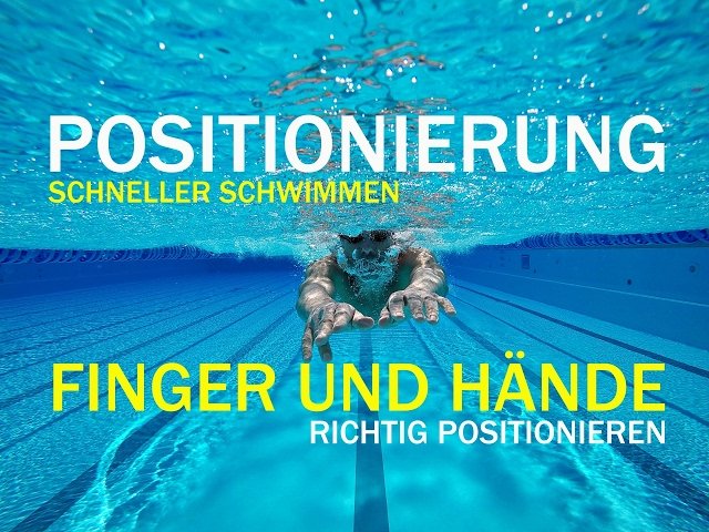 Finger- und Handhaltung im Schwimmen