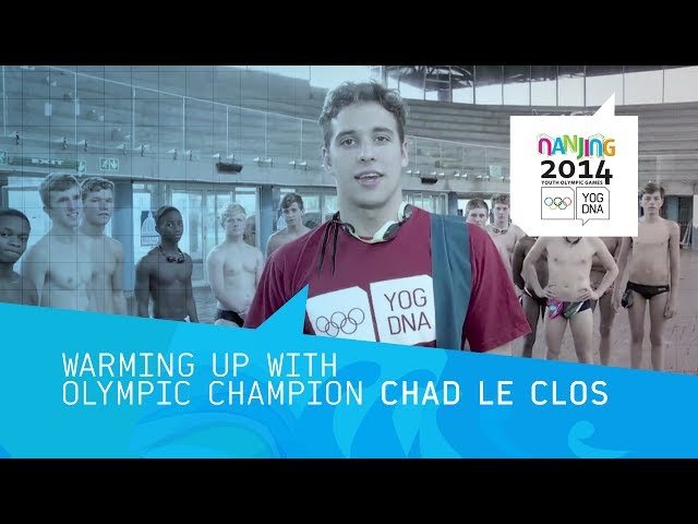 Learn How to Warm Up with Chad Le Clos | Road to Nanjing 2014 Youth Olympic Games