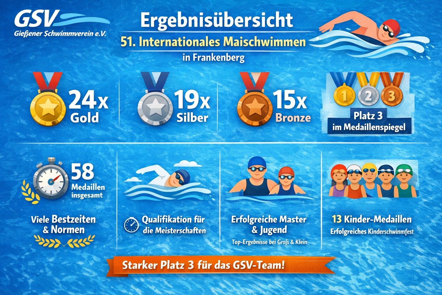 Ergebnisübersicht Maischwimmen Frankenberg 2023