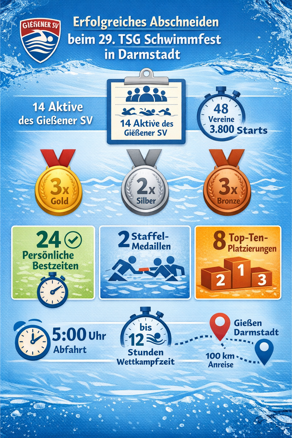 Ergebnisübersicht TSG Schwimmfest 2026 Darmstadt