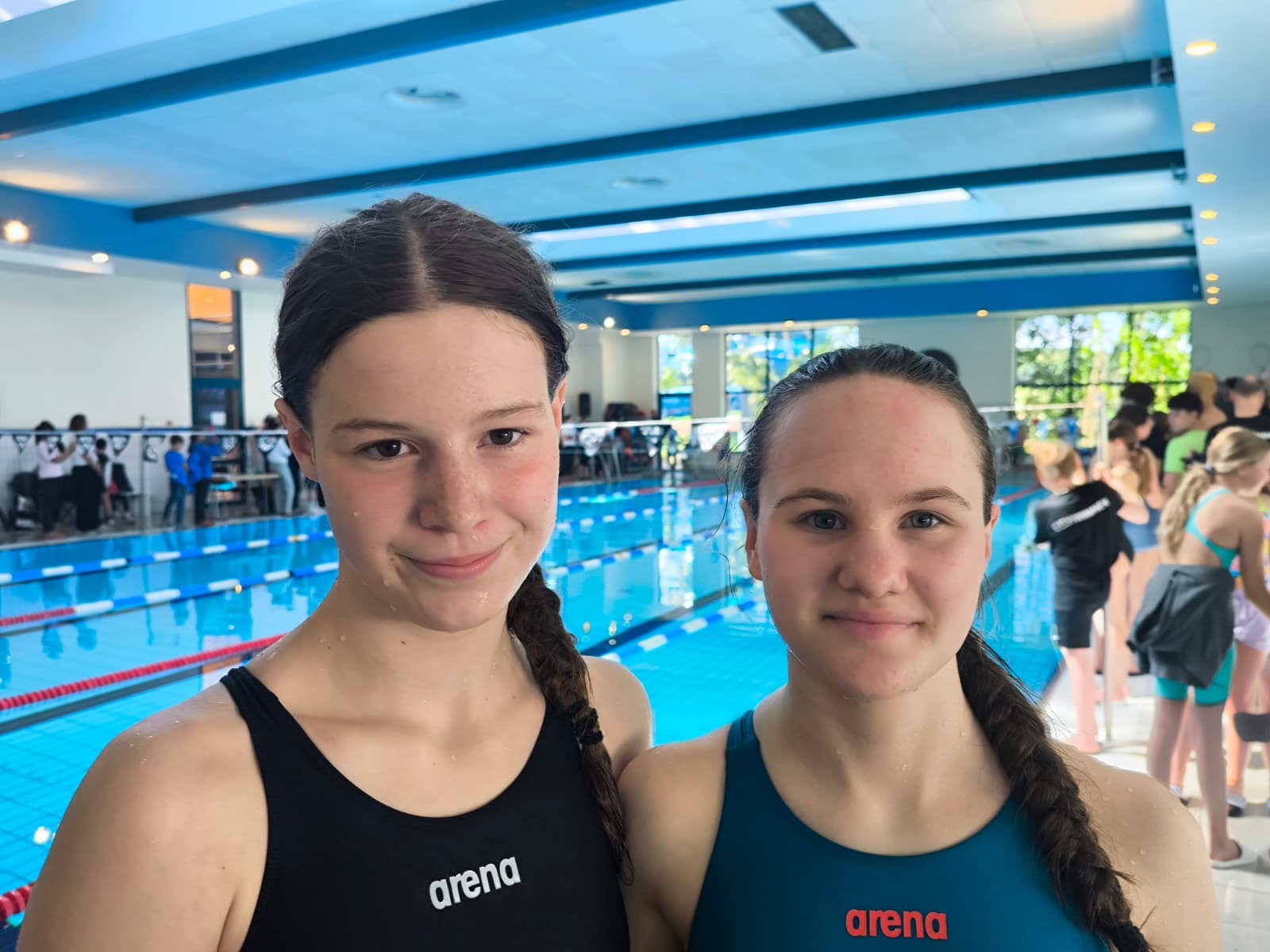 Emily Franz(li) und Lisa Hahn,. Finalteilnehmer über 50m Brust in Hofheim 2026